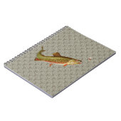 Vintage Regenbogenforelle Fischen Notizblock (Linke Seite)