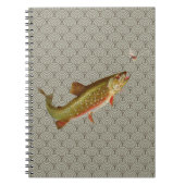 Vintage Regenbogenforelle Fischen Notizblock (Vorderseite)