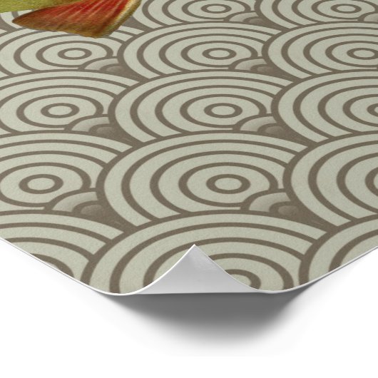 Vintage Regenbogenforelle Fischen Poster (Ecke)