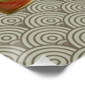 Vintage Regenbogenforelle Fischen Poster (Ecke)