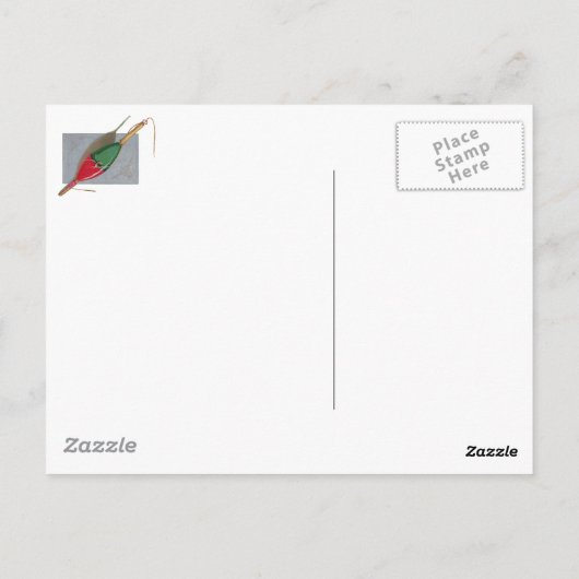 Vintage Regenbogenforelle Fischen Postkarte (Rückseite)