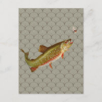 Vintage Regenbogenforelle Fischen