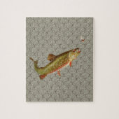 Vintage Regenbogenforelle Fischen Puzzle (Vertikal)