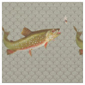 Vintage Regenbogenforelle Fischen Stoff (Nahaufnahme)