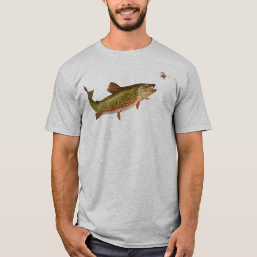 Vintage Regenbogenforelle Fischen T-Shirt (Vorderseite)