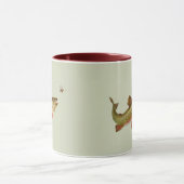 Vintage Regenbogenforelle Fischen Tasse (Zentrum)