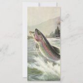 Vintage Regenbogenforelle Fischerei (Vorderseite)