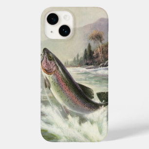 Vintage Regenbogenforelle Fischerei Case-Mate iPhone Hülle