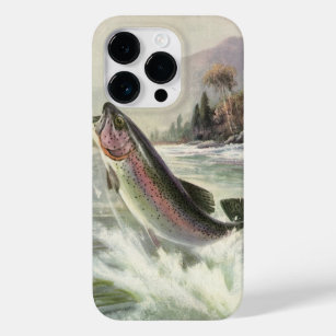 Vintage Regenbogenforelle Fischerei Case-Mate iPhone Hülle