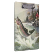 Vintage Regenbogenforelle Fischerei Klemmbrett (Rechts)