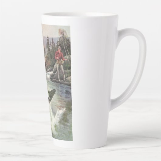 Vintage Regenbogenforelle Fischerei Milchtasse (Rechts)