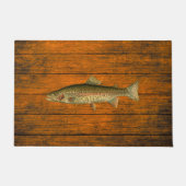 Vintage Regenbogenforelle Fußmatte (Vorderseite)