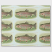 Vintage Regenbogenforelle Geschenkpapier (Flach)
