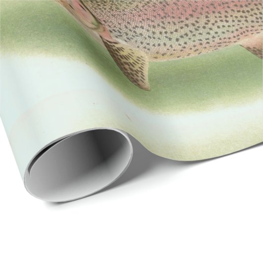 Vintage Regenbogenforelle Geschenkpapier (Rolleneckpunkt)