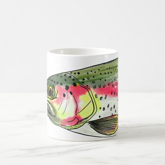 Vintage Regenbogenforelle Kaffeetasse (Mittel)