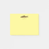 Vintage Regenbogenforelle Post-it Klebezettel (Vorderseite)