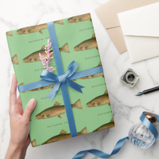 Vintage-Regenbogenforellen-Geschenkpapier Geschenkpapier