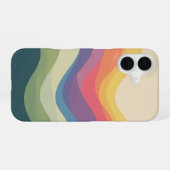 Vintage Regenbogenhügel iPhone 16 Hülle (Rückseite (Horizontal))