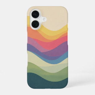 Vintage Regenbogenhügel iPhone 16 Hülle