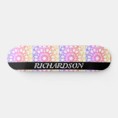 Vintage Regenbogenschneeflocke personalisieren Skateboard (Horizontal)
