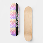 Vintage Regenbogenschneeflocke personalisieren Skateboard (Vorderseite)