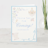 Vintage Regency Blumenmuster Danke fürs Kommen (Vorderseite)