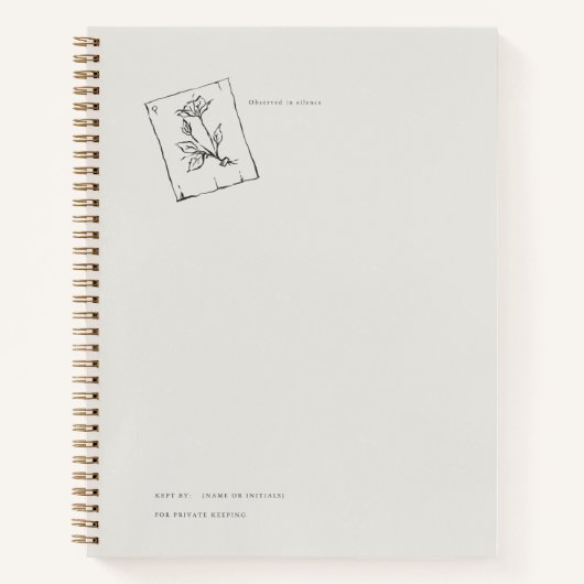 Vintage Regency Inspired Pressed Rose  Notizblock (Vorderseite)