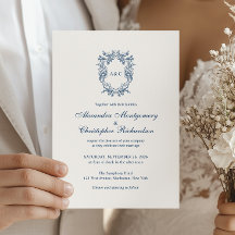 Vintage-Regency-Stil Monogrammwappen Hochzeit