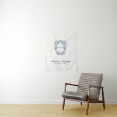 Vintage Regency Style Monogram Crest Wedding Wandteppich (Beispiel)