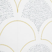 Vintage-Regenschirmmotiv - Blau und Gold Tapete (Naht)