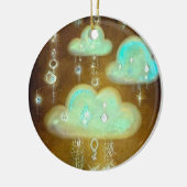 Vintage Regenwolken Keramik Ornament (Links)