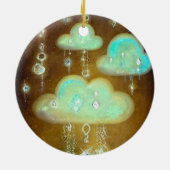 Vintage Regenwolken Keramik Ornament (Hinten)