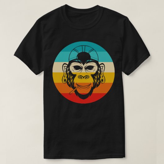Vintage Reggae Affe T-Shirt (Design vorne)