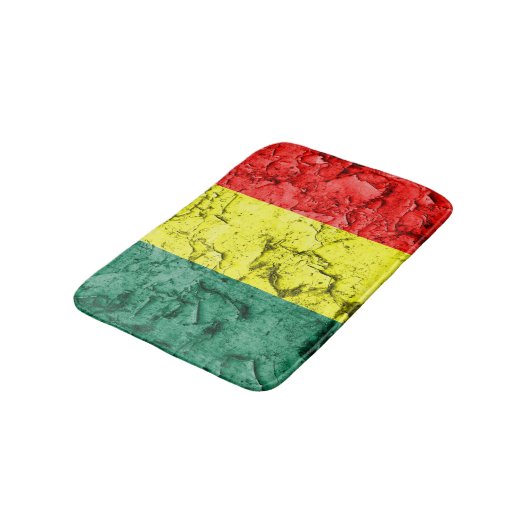 Vintage-Reggae-Flagge Badematte (Schrägansicht)