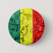 Vintage-Reggae-Flagge Button (Vorderseite)