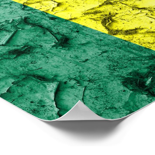 Vintage Reggae-Flagge Poster (Ecke)