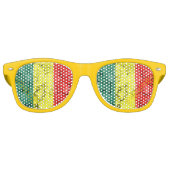 Vintage Reggae-Flagge Sonnenbrille (Vorderseite)