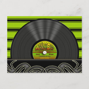Vintage-Reggae-Schallplatte Personalisierte Postka Postkarte