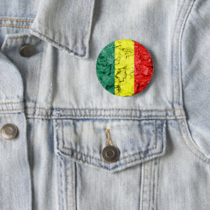 Vintage Reggaeflagge Button