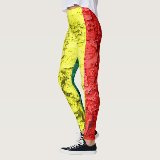 Vintage Reggaeflagge Leggings (Links)