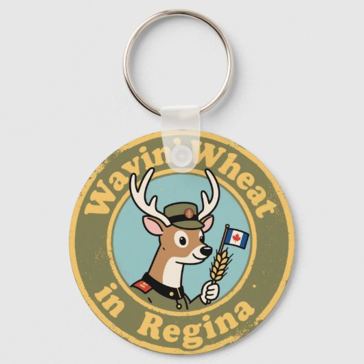 Vintage Regina Saskatchewan Weizen Schlüsselanhänger (Vorderseite)