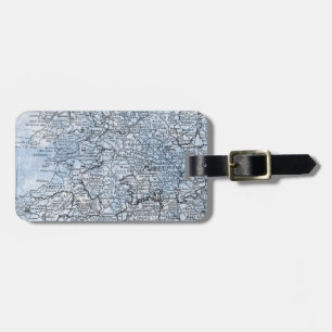 Vintage Regions-Karten-Reise Wales England Gepäckanhänger
