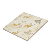Vintage Reh & Florales Waldmuster Fliese (Seite)