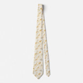 Vintage Reh & Florales Waldmuster Krawatte (Vorderseite)