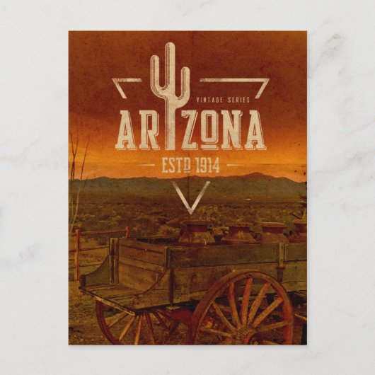 Vintage Reihe Arizona Postkarte (Vorderseite)