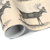 Vintage Reindeer-Illustration - Weihnachten des 18 Geschenkpapier (Rolleneckpunkt)