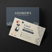 Vintage Reinigungsmaid von Lady House Visitenkarte