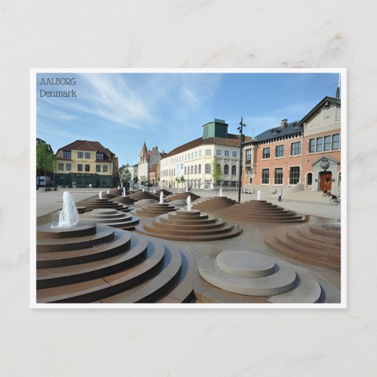 Vintage Reise Aalborg Dänemark Städtetourismus Postkarte (Vorderseite)