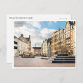 Vintage Reise Aarhus Dänemark Stadthäuser Postkarte (Vorne/Hinten)