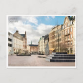 Vintage Reise Aarhus Dänemark Stadthäuser Postkarte (Vorderseite)